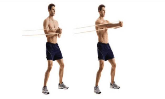 Standing Banded Oblique Twists